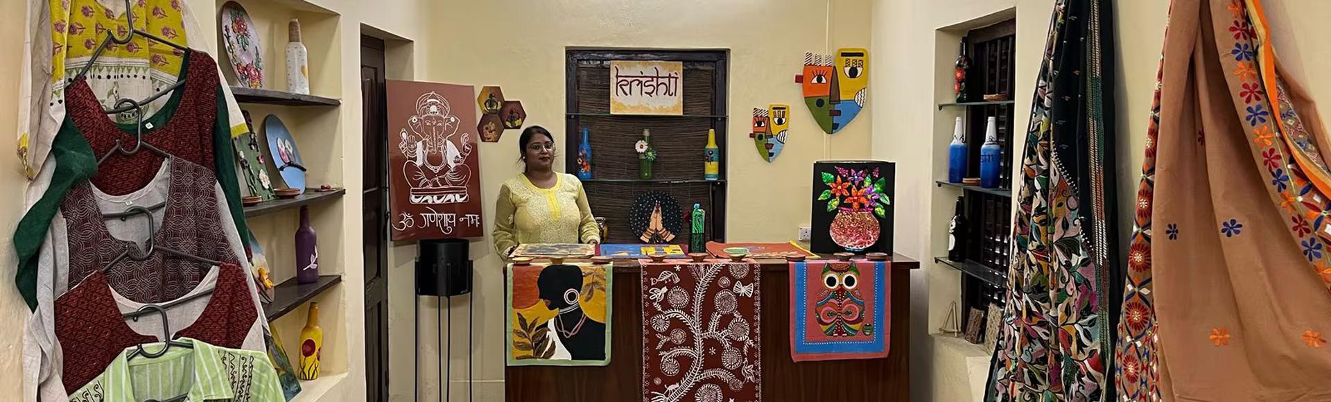 Women entrepreneurs working in a production unit