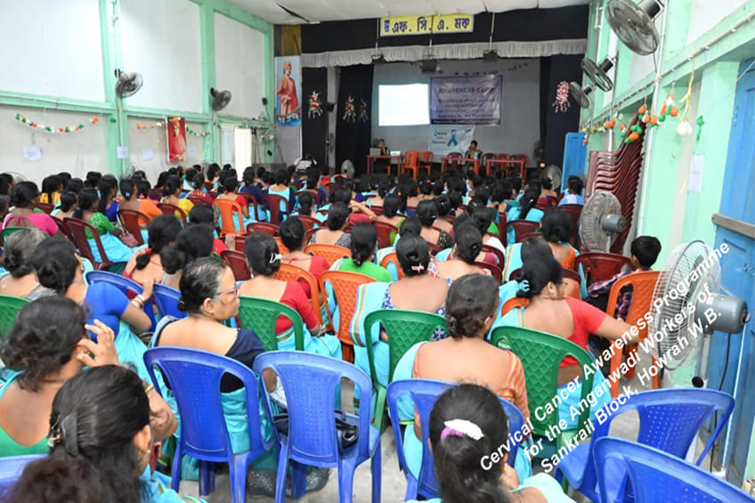 CERVICAL CANCER AWARENESS PROGRAMME AT SHANKRAIL BLOCK, HOWRAH FOR ANGANWADI WORKERS